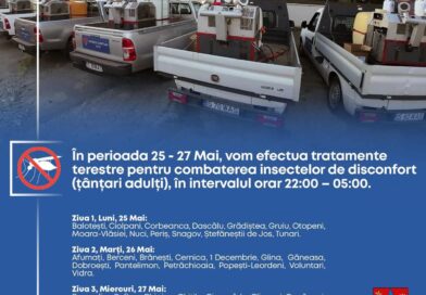 Au continuat acțiunile de combatere a țânțarilor în comuna Domnești Au continuat acțiunile de combatere a țânțarilor în comuna Domnești