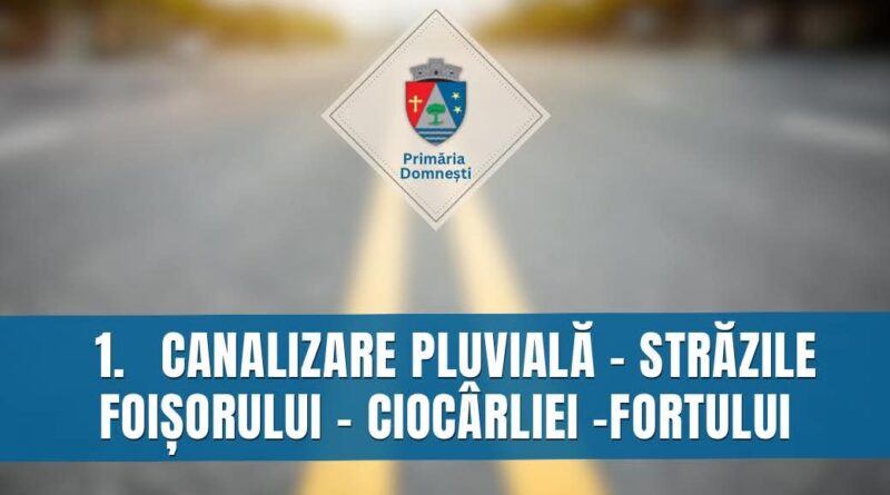 Lucrările de infrastructură din Domnești continuă: canalizare pluvială și modernizarea mai multor străzi Lucrările de infrastructură din Domnești continuă: canalizare pluvială și modernizarea mai multor străzi