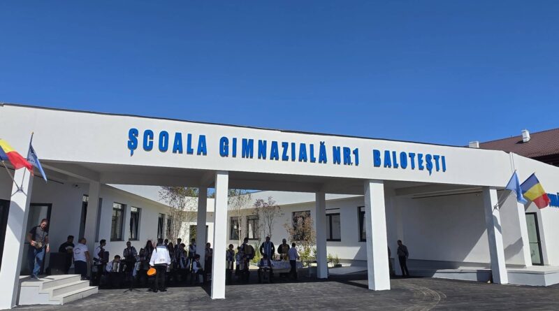 Un nou început pentru educația din Balotești. A fost sfințit noul corp de școală Un nou început pentru educația din Balotești. A fost sfințit noul corp de școală